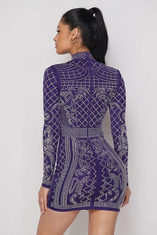 Showing Out Rhinestone Dress- HOEA0457