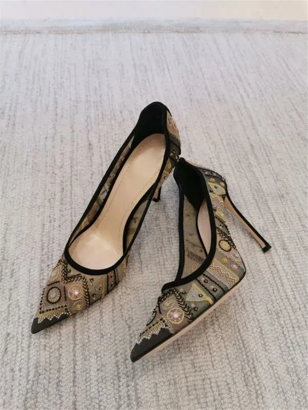 Slip On High Heels Sexy Pointed Toe Office Ladies Shoes