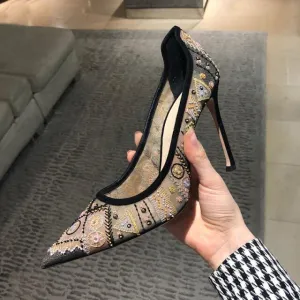 Slip On High Heels Sexy Pointed Toe Office Ladies Shoes