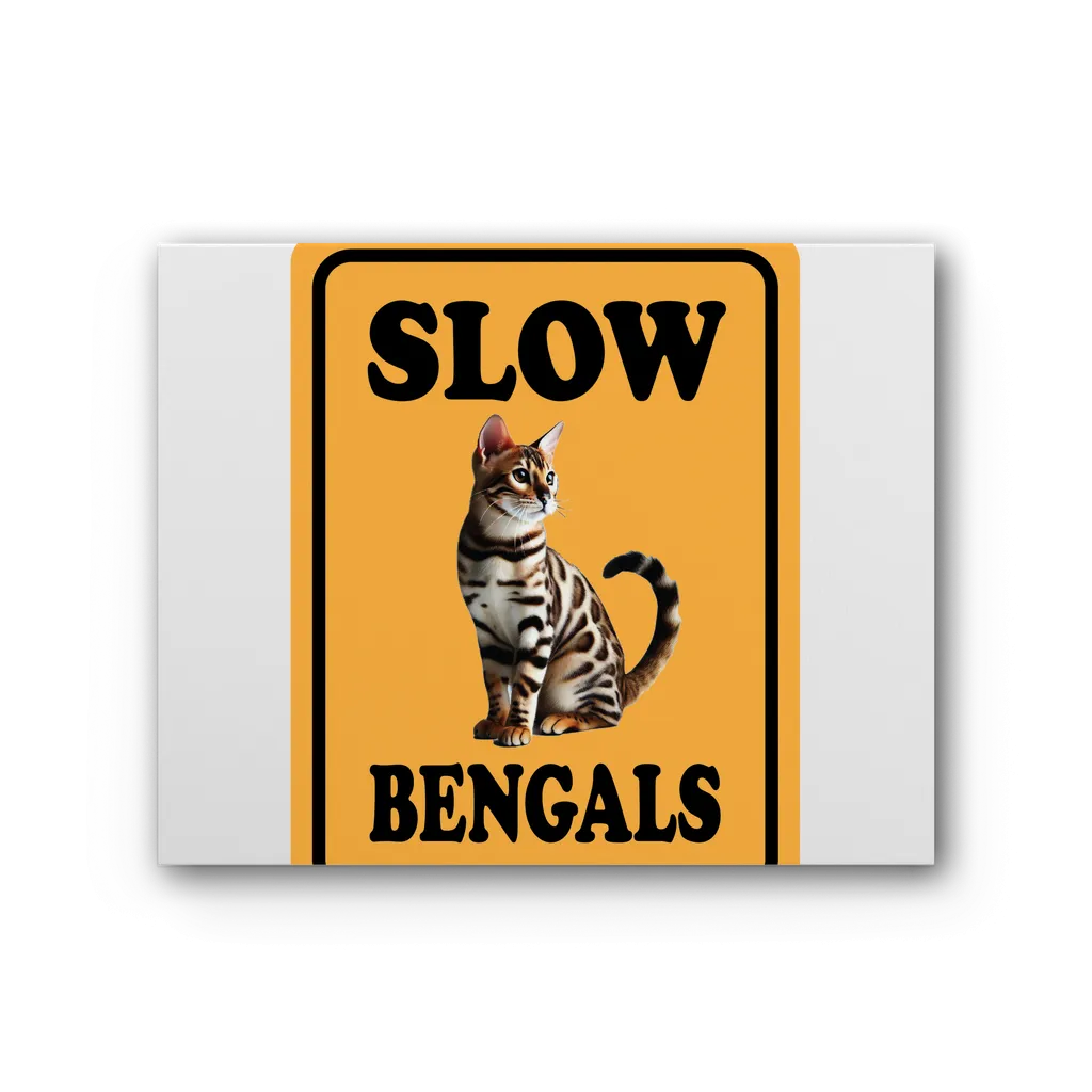 slow bengals Premium Stretched Canvas