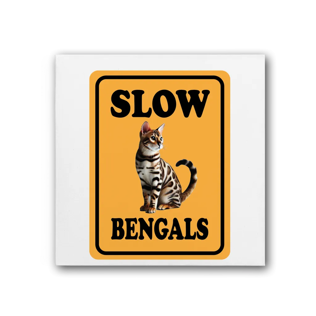 slow bengals Premium Stretched Canvas