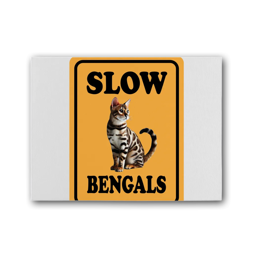 slow bengals Premium Stretched Canvas
