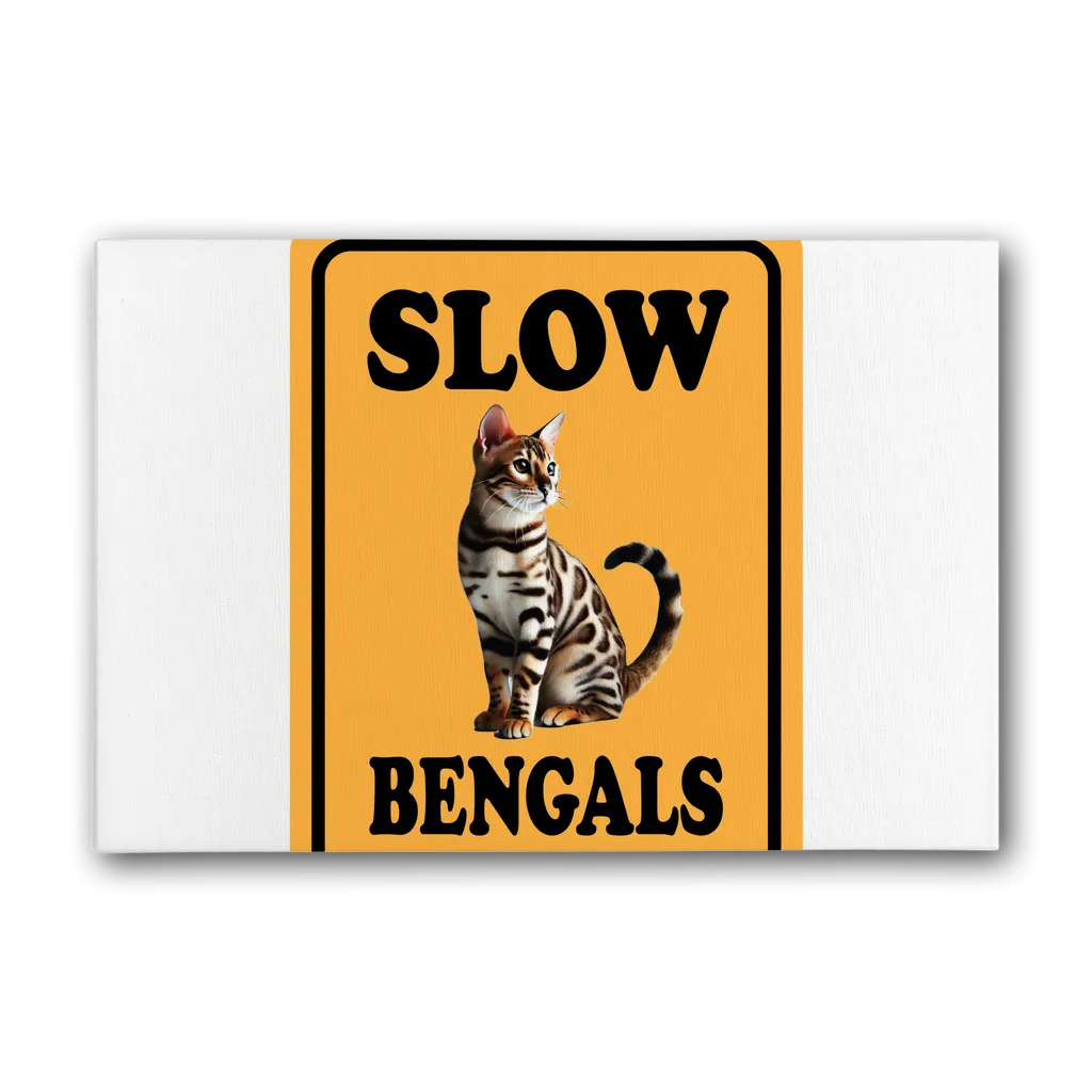 slow bengals Premium Stretched Canvas