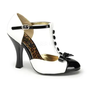 SMITTEN-10  White-Black Patent