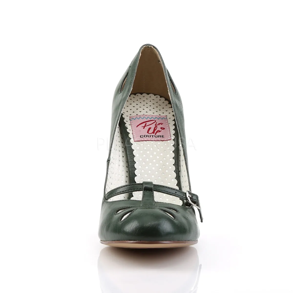 SMITTEN-20  Forest Green Faux Leather