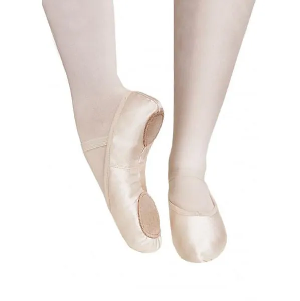 So Danca Pink Satin Split Sole Ballet Shoes