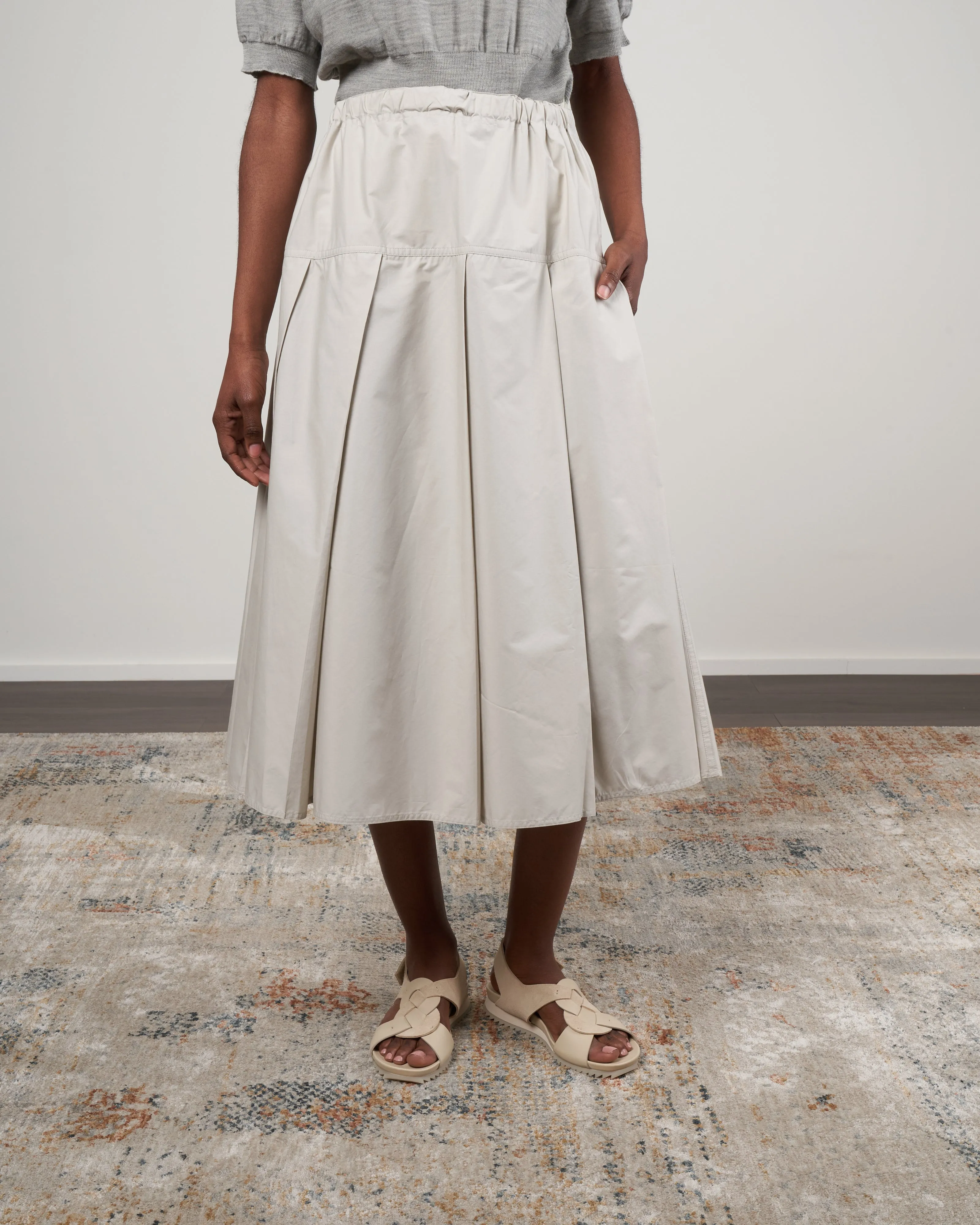 sphere cinched skirt - clay