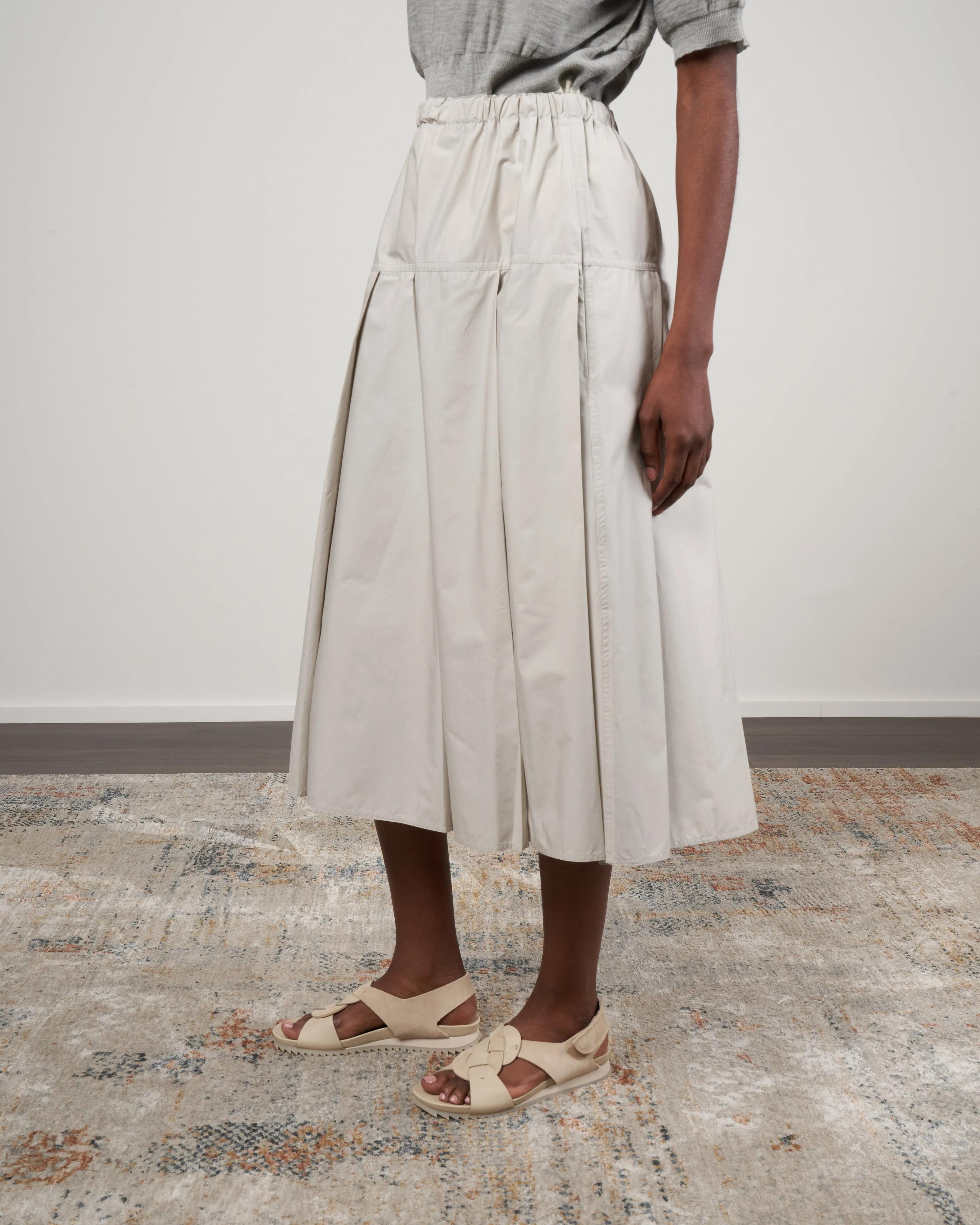 sphere cinched skirt - clay