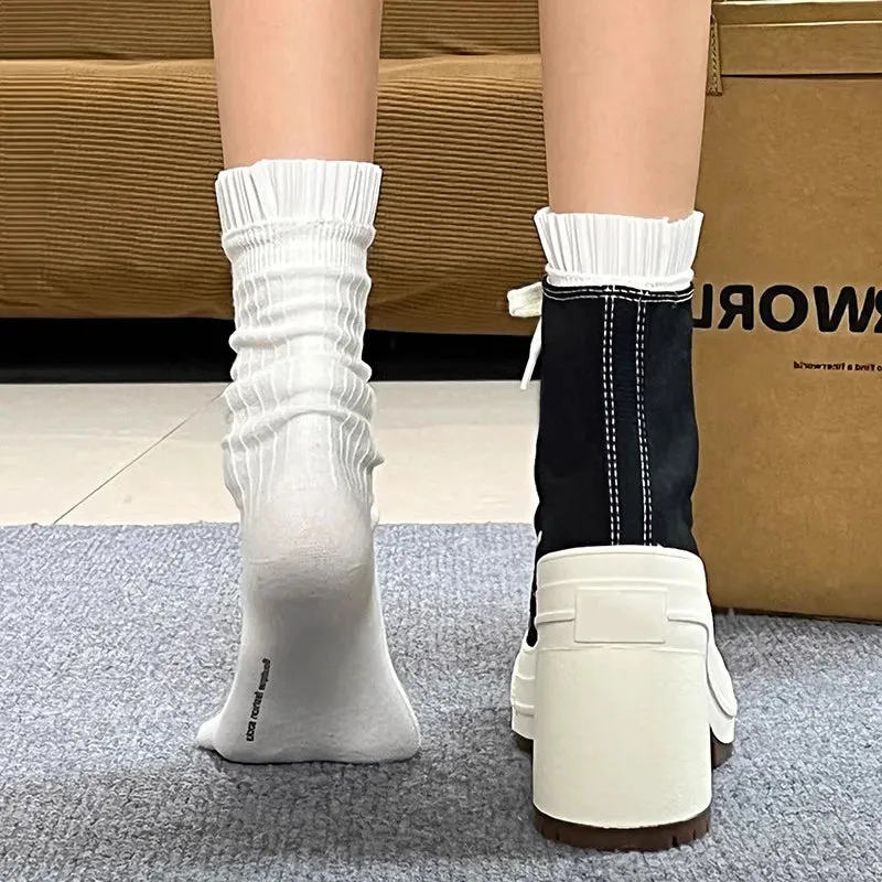 Spring Chic Retro Network Red Candy Color Classic Platform Canvas Shoes Women's Sneakers