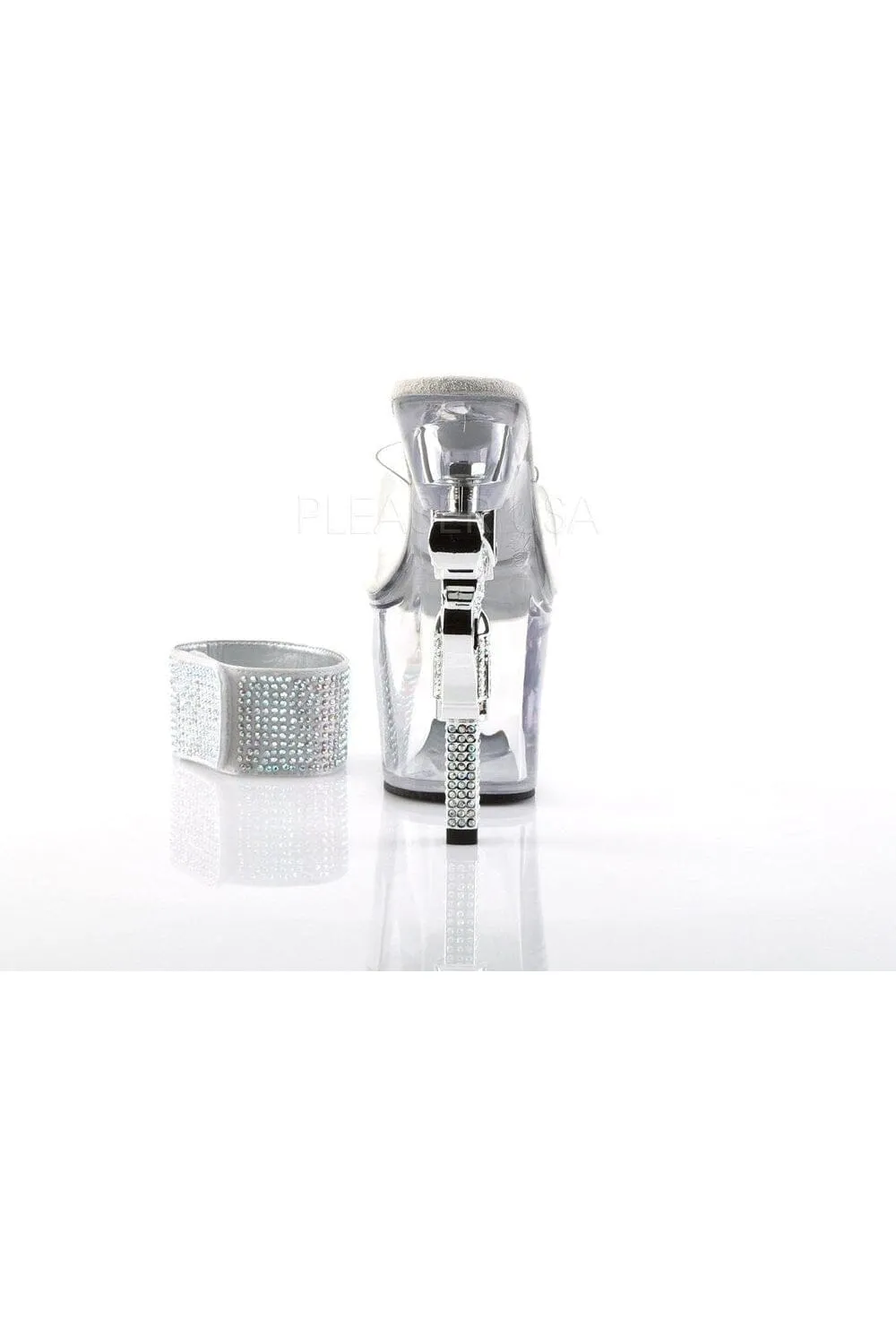 SS-REVOLVER-712 Platform Sandal  | Clear Vinyl