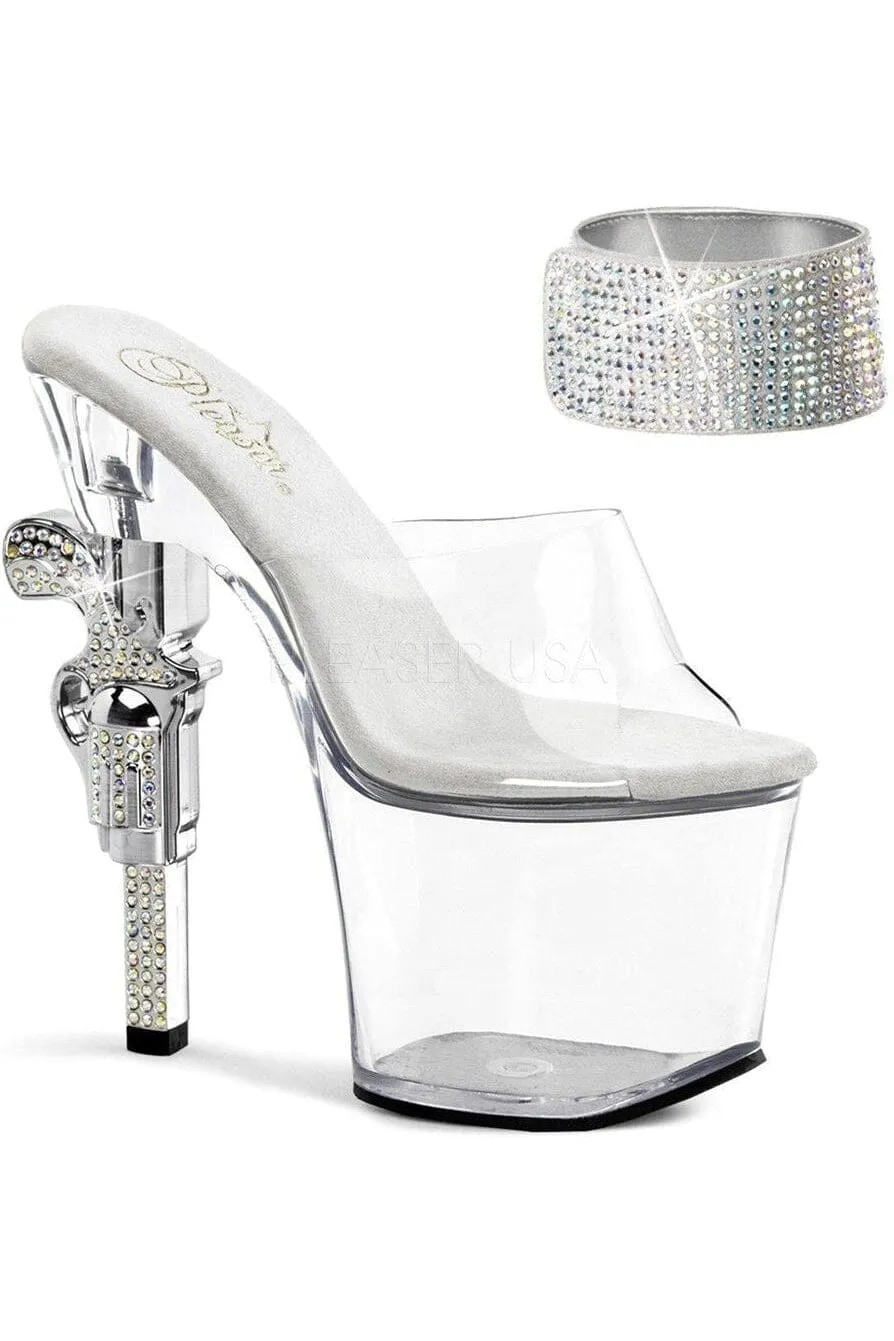 SS-REVOLVER-712 Platform Sandal  | Clear Vinyl
