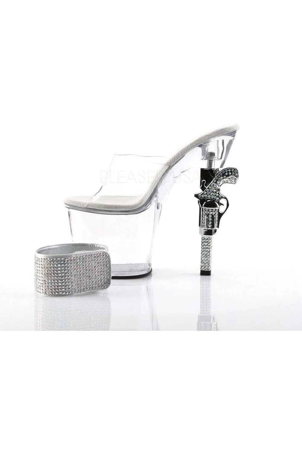 SS-REVOLVER-712 Platform Sandal  | Clear Vinyl