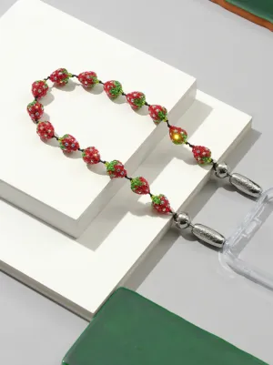 Strawberry Pave Wristlet