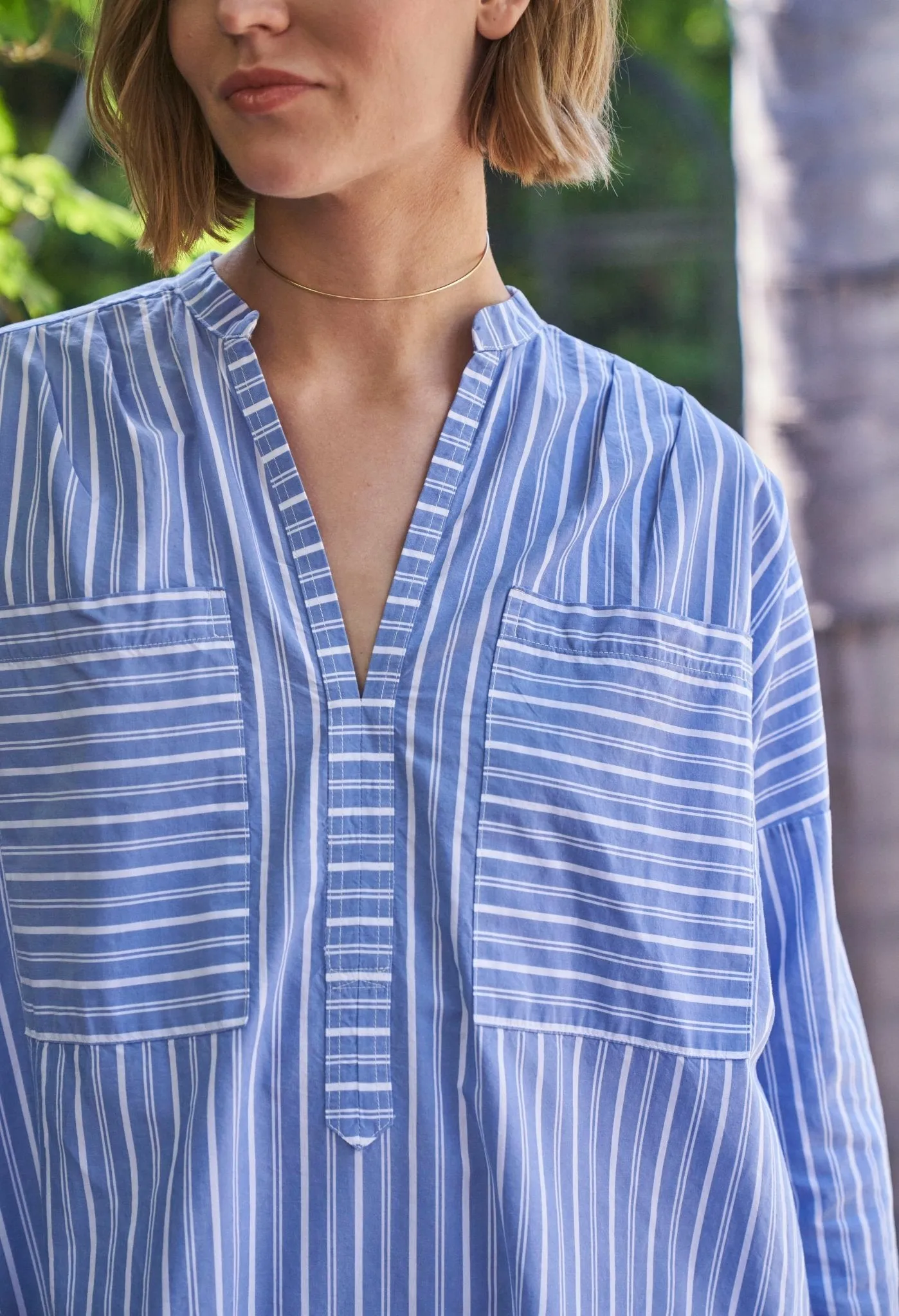 Stripe Pocket Midi Tunic Dress - Sale