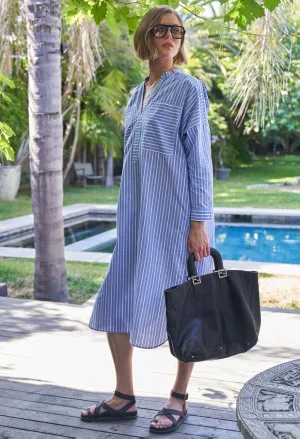 Stripe Pocket Midi Tunic Dress - Sale