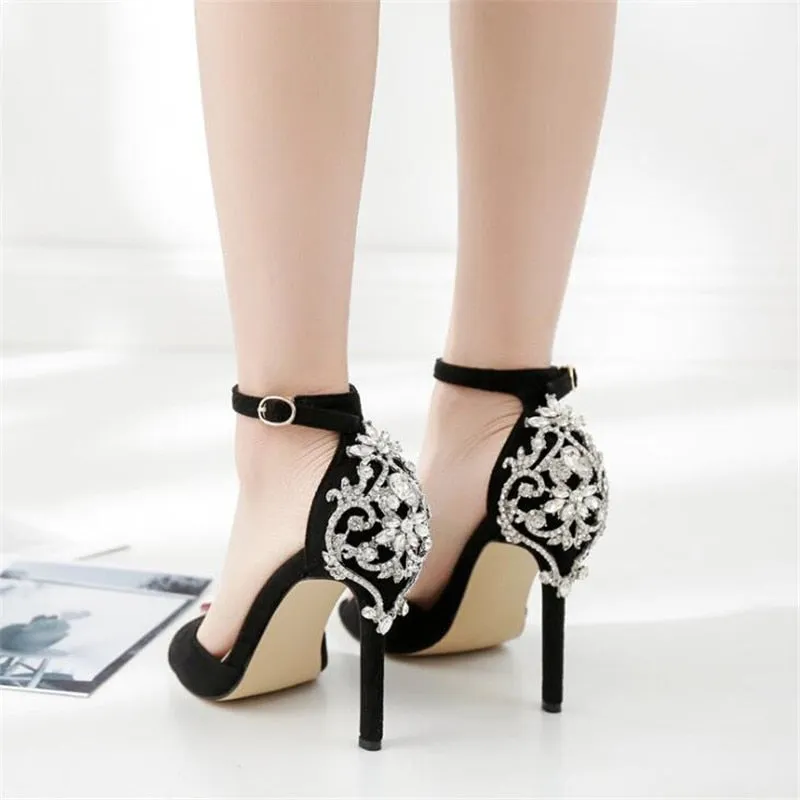 Summer Crystal Glitter woman Sandals Party Pump High Heels