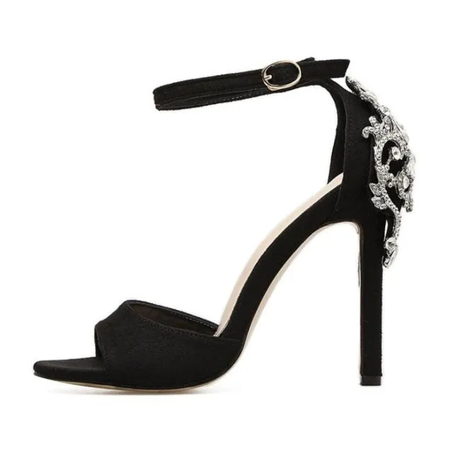 Summer Crystal Glitter woman Sandals Party Pump High Heels