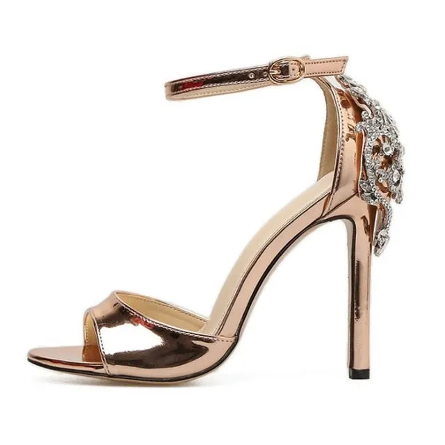 Summer Crystal Glitter woman Sandals Party Pump High Heels