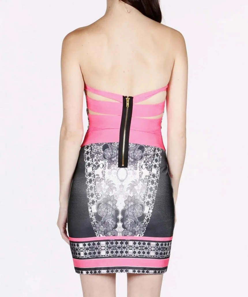 Sweetheart Mirror Print Bodycon Dress