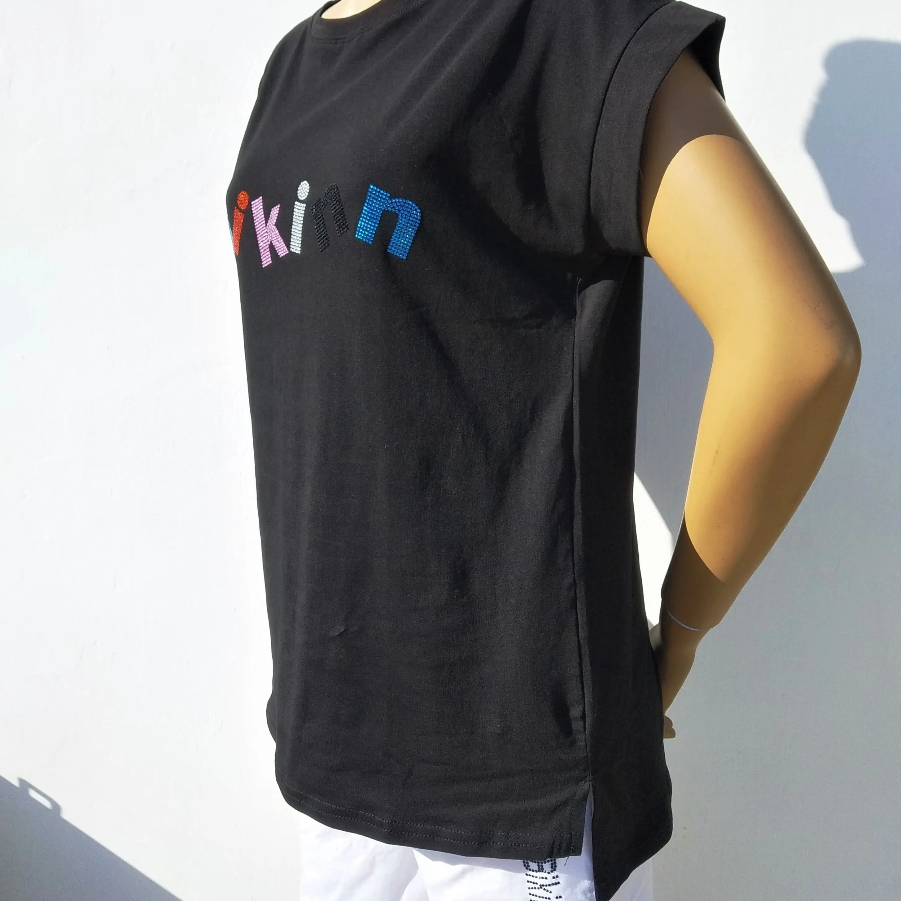 T-Shirt Printed hotfix Rhinestone