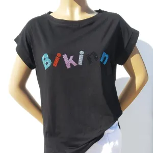 T-Shirt Printed hotfix Rhinestone