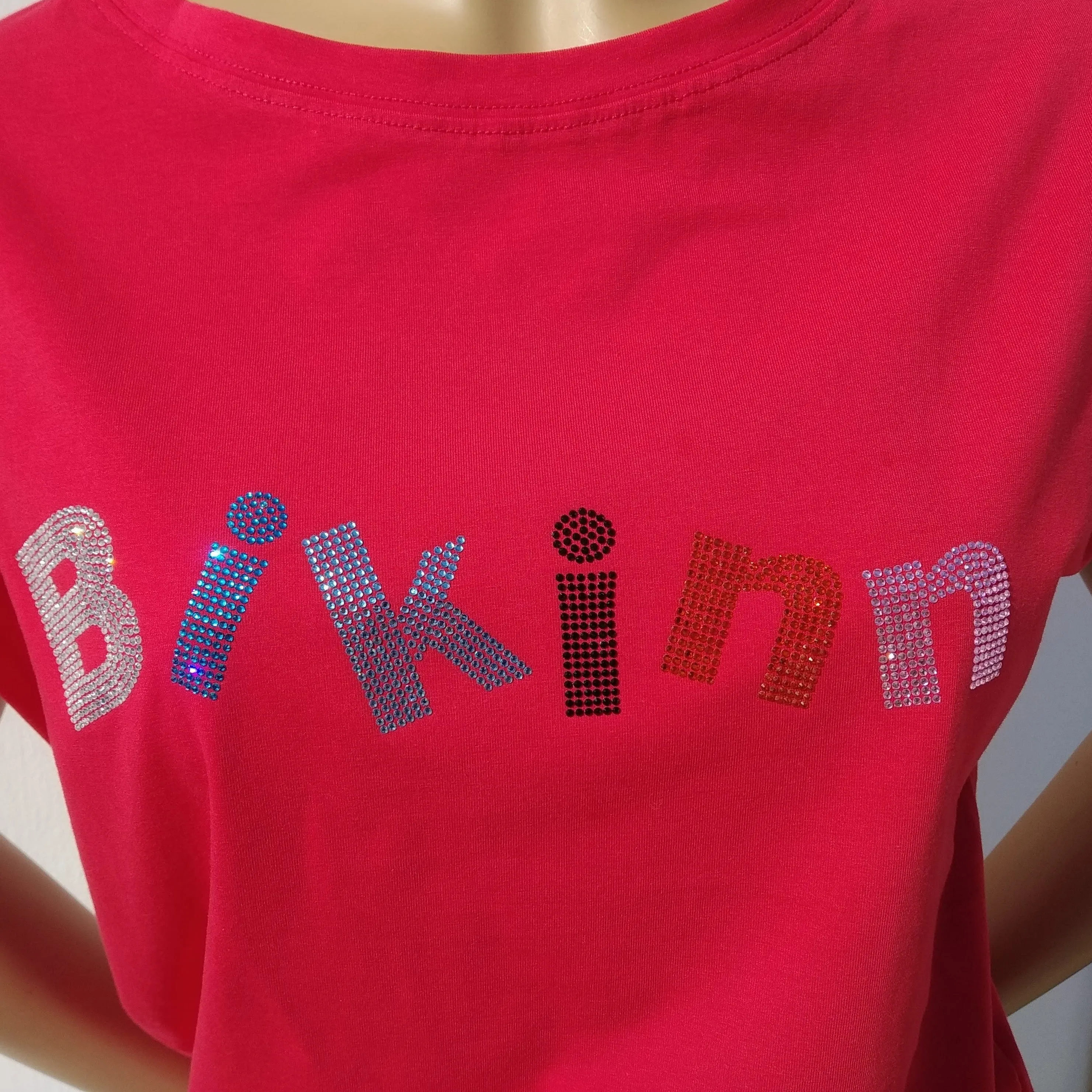 T-Shirt Printed hotfix Rhinestone
