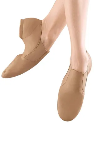 Tan Elasta Bootie Jazz Shoes - Child