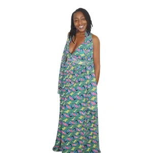 Teal Green Fun Chiffon Dress