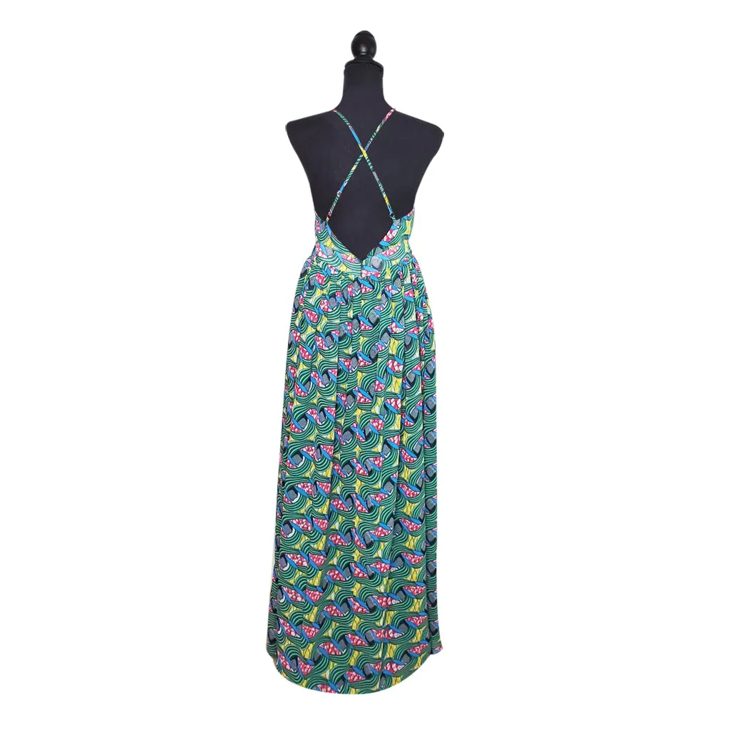 Teal Green Fun Chiffon Dress