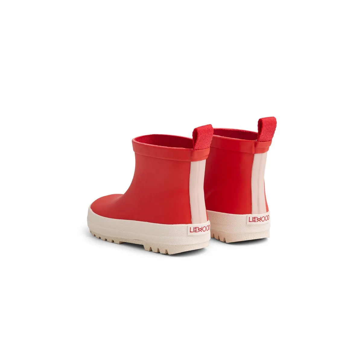 Tekla Rain Boot - Apple red/creme de la creme mix