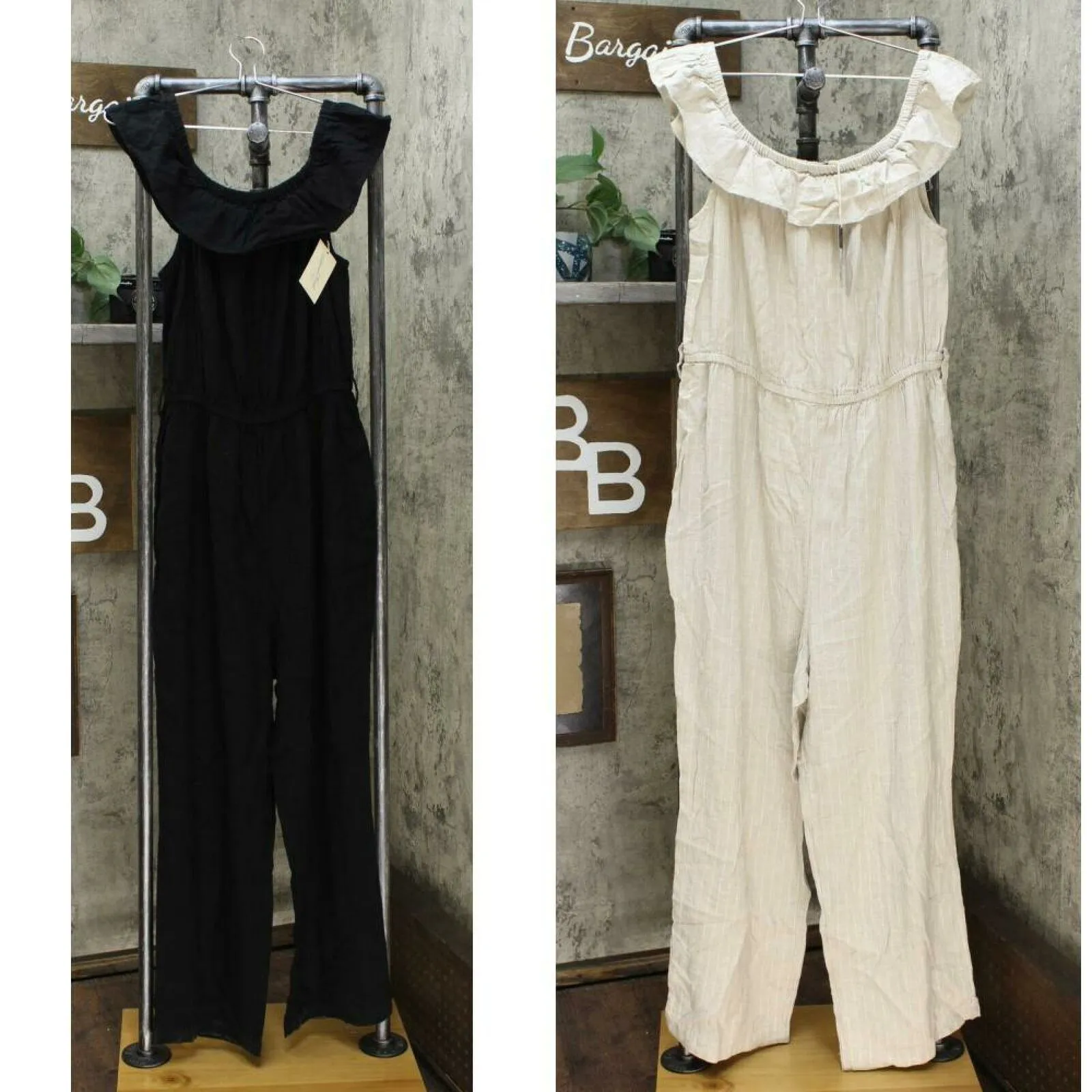 Universal Thread Women's Off Shoulder Mini Cap Sleeve Wide Leg Jumpsuit
