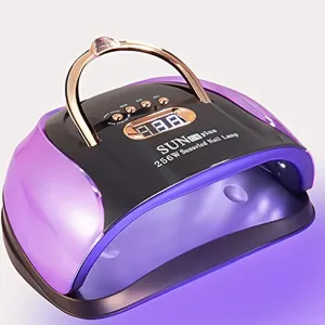 UV LED Nail Light, 256W High Power Nail Gel Light, 4 Timer Settings and Professional Manicure Nail Lamp with Automatic Sensor(Comes with 9 Free Gifts)