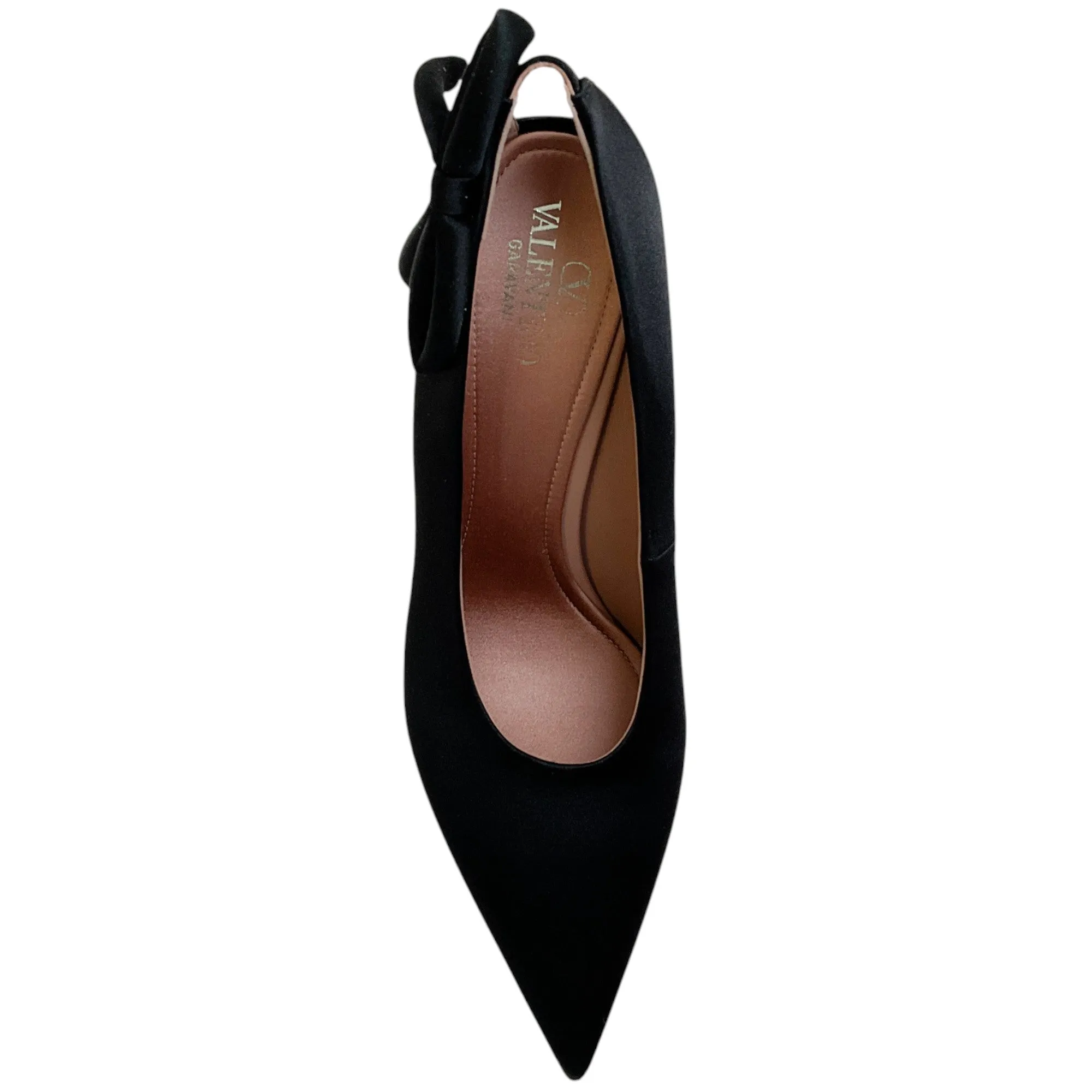 Valentino Black Satin Nite Out Pumps
