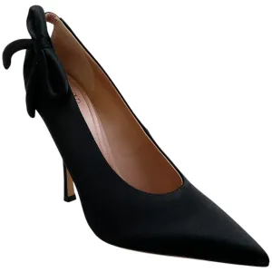 Valentino Black Satin Nite Out Pumps