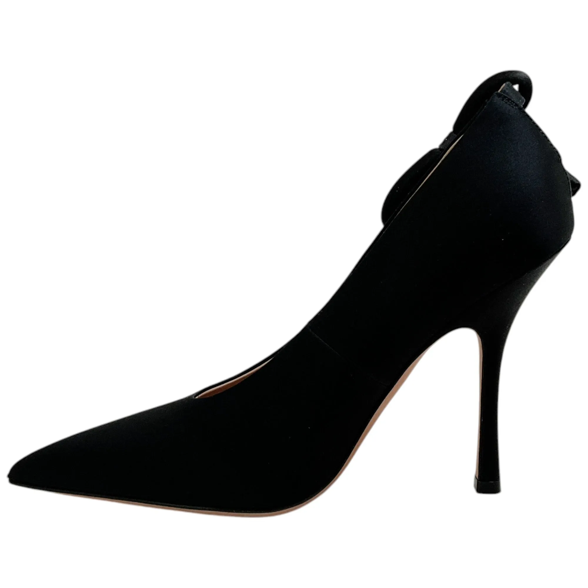 Valentino Black Satin Nite Out Pumps