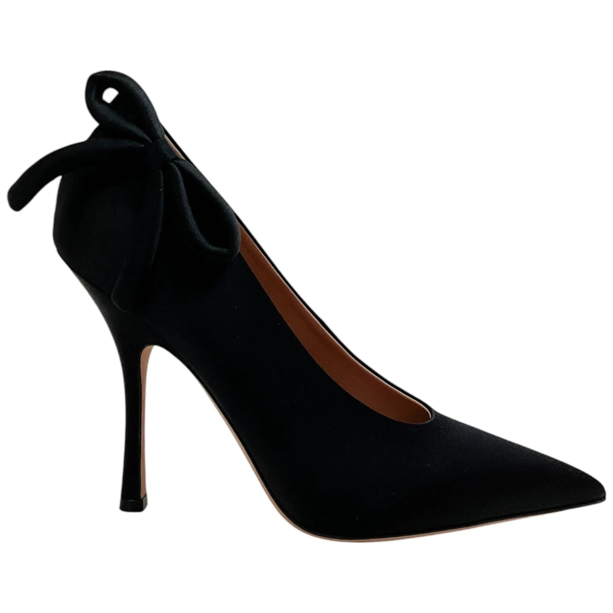 Valentino Black Satin Nite Out Pumps