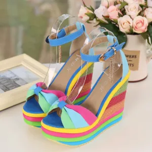 VilyVital™ Women’s Colorful Platform Sandals-Rainbow Gladiator Sandals