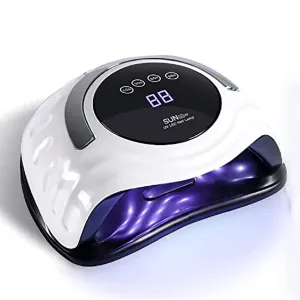 Wandering clouds UV LED Nail Lamp—168w High Power Gel Nail Dryer, Nail Art Curing Lamp Dual Light Source Gel Nail Uv Lamp with 36 Beads, Infrared Sensor Gel Nail Polish Curing Gel Nail Polish (White)