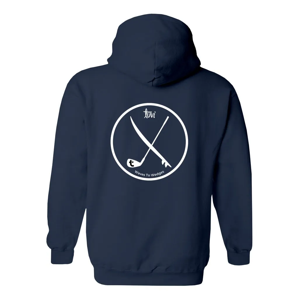 Waves To Wedges Crest Zip Up Hoodie - Navy