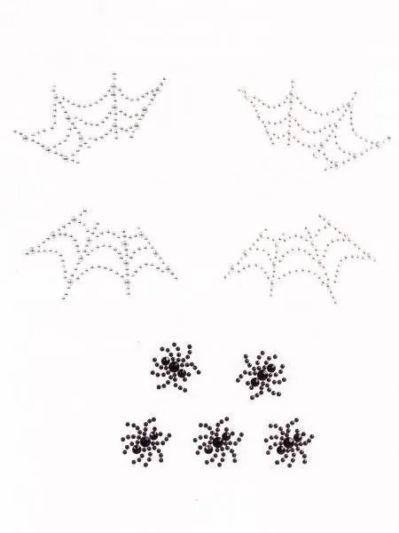 Web Face Jewels Sticker - Multicolor - One Size
