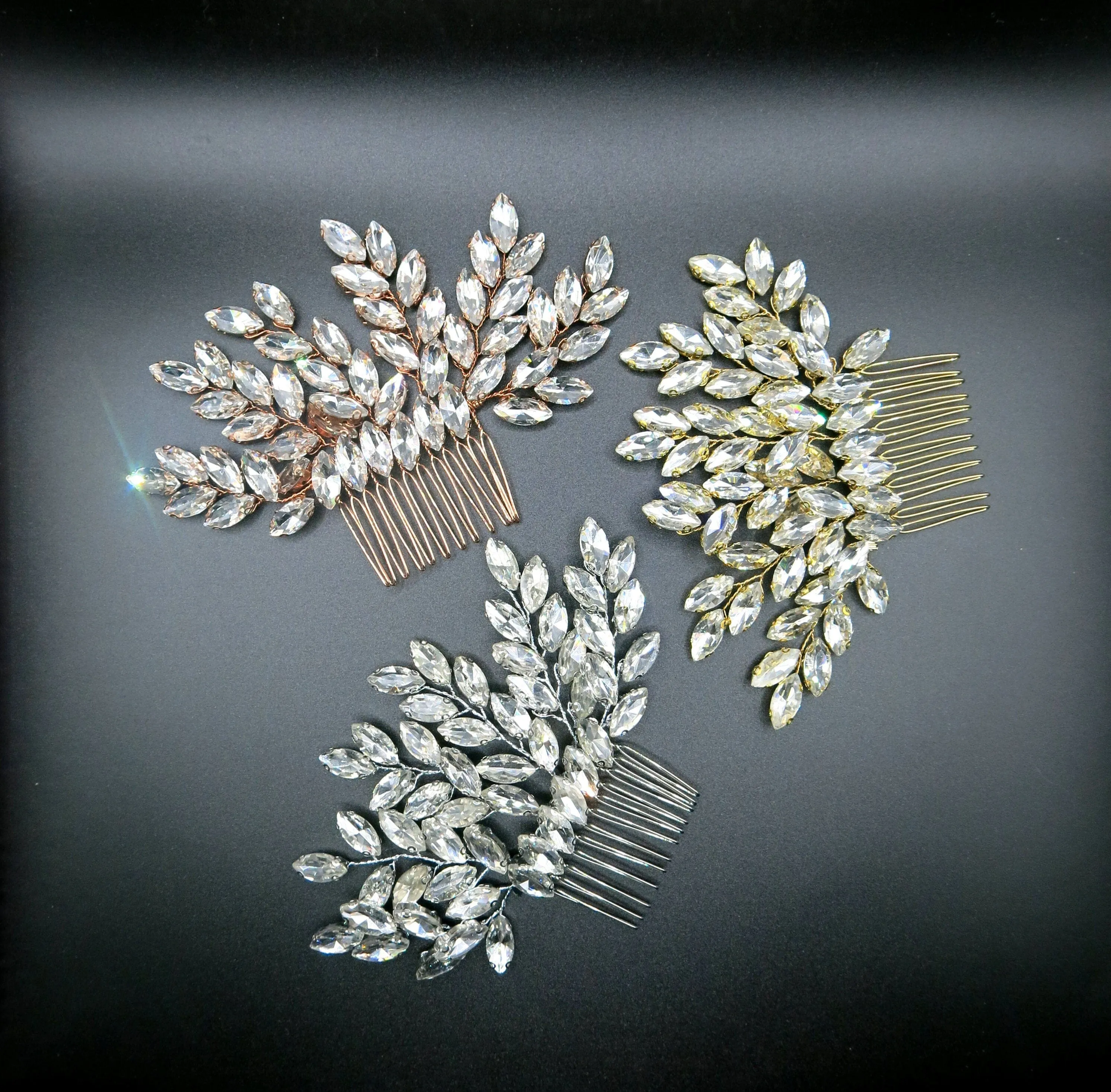 Wedding Rhinestone Hair Comb, Bridal Crystal Gem Hairpiece, Bride Crystal Hairpin Hair Comb