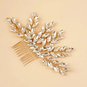 Wedding Rhinestone Hair Comb, Bridal Crystal Gem Hairpiece, Bride Crystal Hairpin Hair Comb