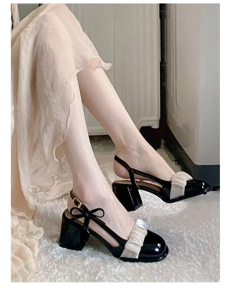 White Mary Jane Open Toe Sandals