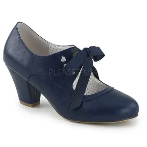 WIGGLE-32  Navy Blue Faux Leather