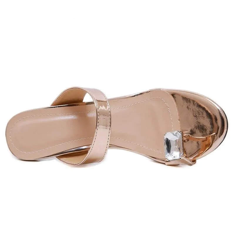 Woman Sandals PVC Crystal Wedges Heel Transparent Women Sexy Clear High Heels Summer Sandals Pumps Shoes Size 41