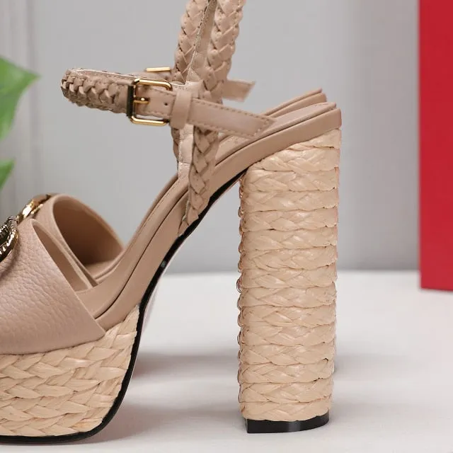 women high heel platform sandals