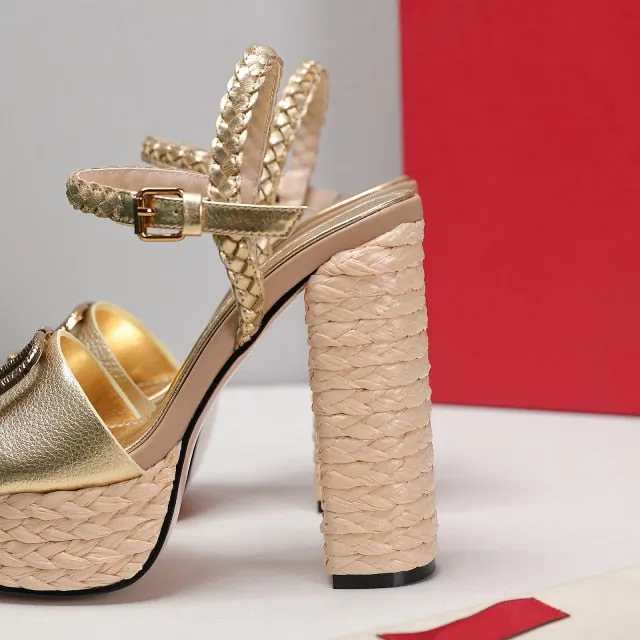 women high heel platform sandals