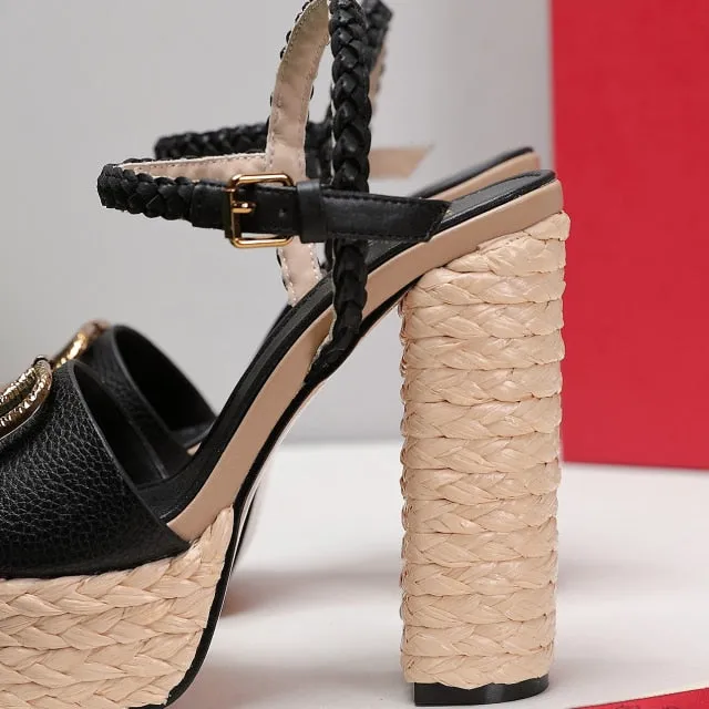 women high heel platform sandals