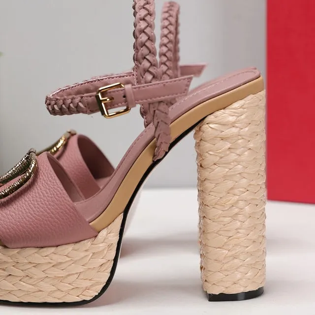 women high heel platform sandals