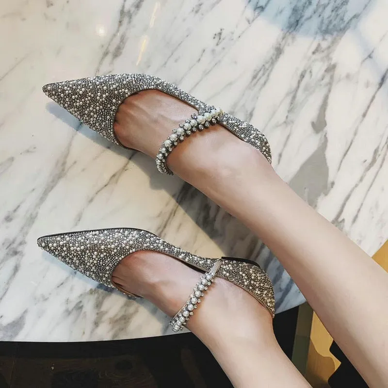 Women Rhinestone Pumps Wedding Shoes
